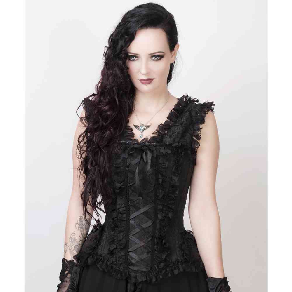 Attitude Corsets - Victorian Inspired survêtement corset - Noir